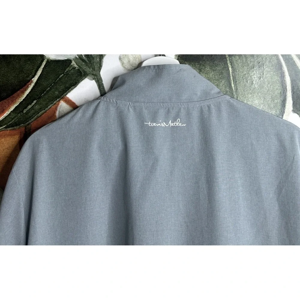 Travis Mathew Golf Windbreaker Full Zip XL Gray Striped  Jacket Lightweight
